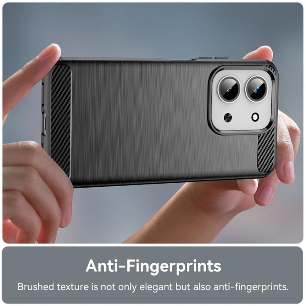 Techsuit - Carbon Silicone ovitek za Xiaomi Redmi 15C 4G / Redmi 15C 5G - črna
