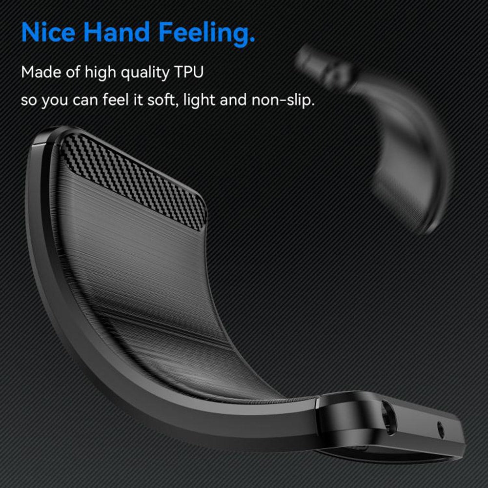 Techsuit - Carbon Silicone ovitek za Xiaomi Redmi 15C 4G / Redmi 15C 5G - črna