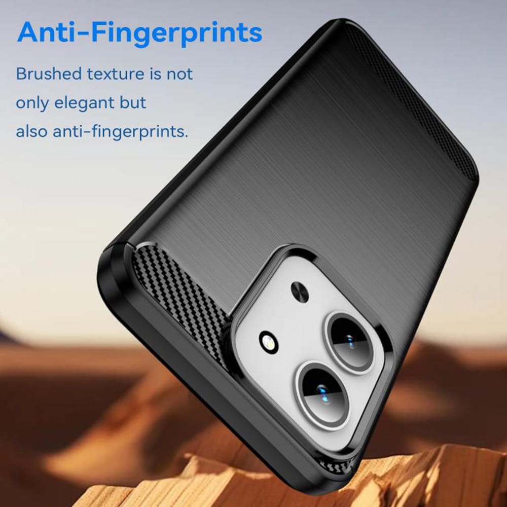 Techsuit - Carbon Silicone ovitek za Xiaomi Redmi 15C 4G / Redmi 15C 5G - črna