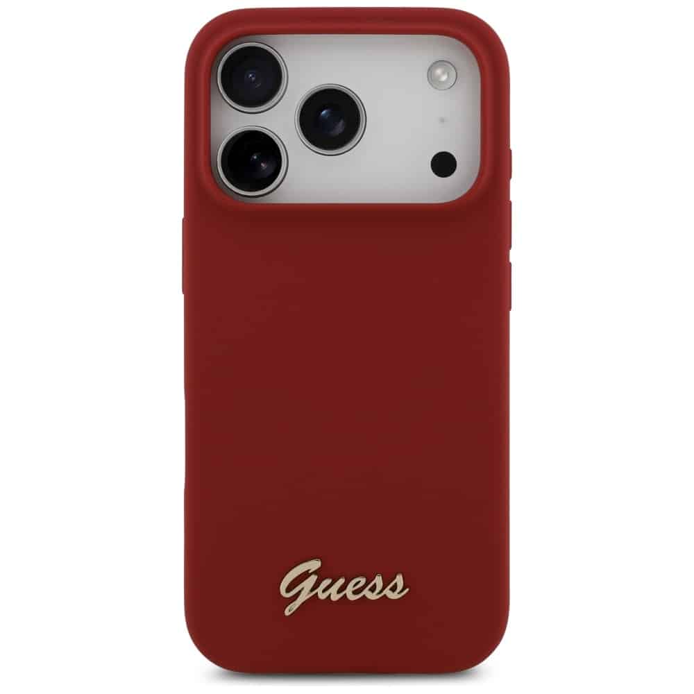 Guess MagSafe maska s metalnim logom i natpisom (GUHMP17XSMBSLM) za iPhone 17 Pro Max – magenta