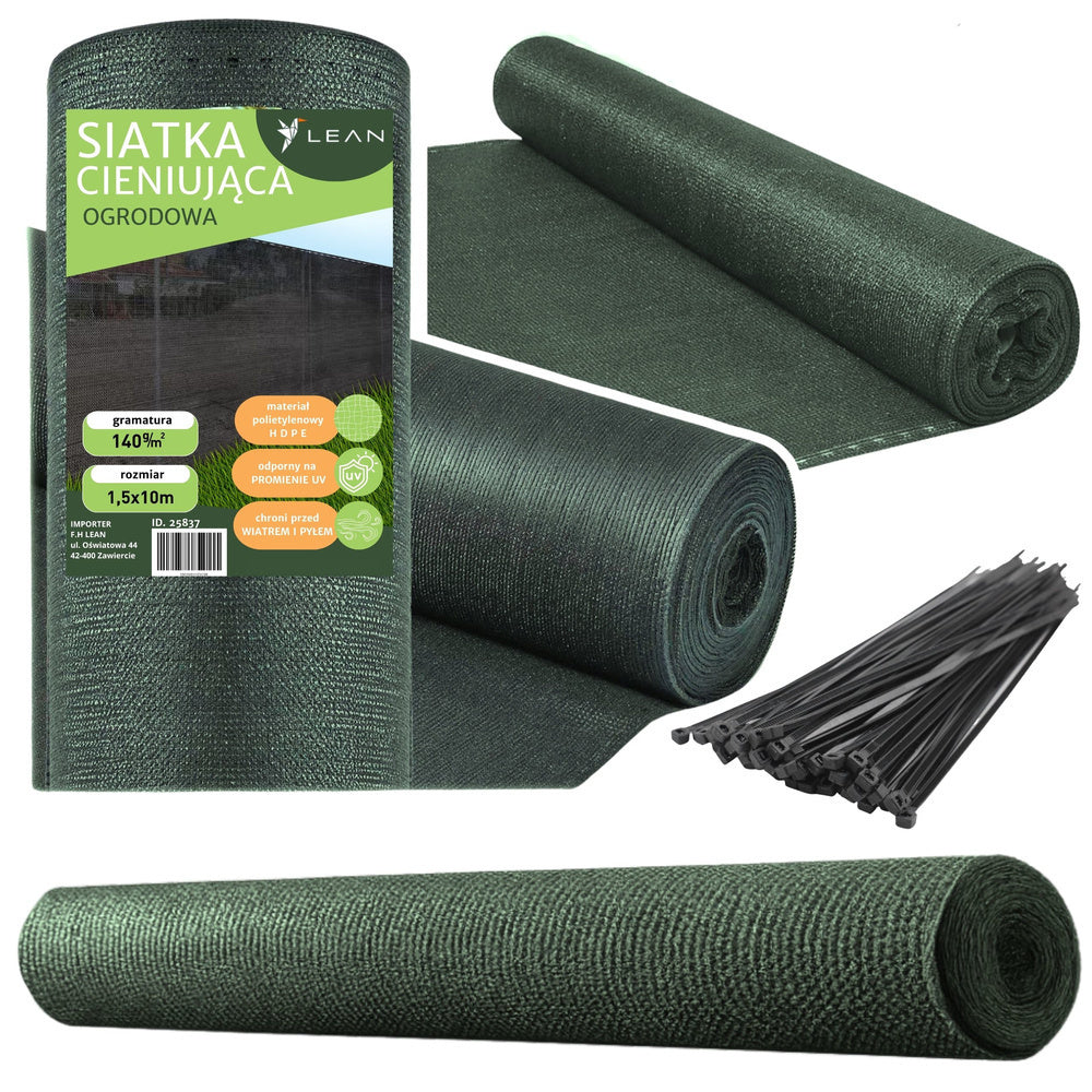Zaštitna mreža za ogradu 1.5M x 10M 140g/m² - zelena