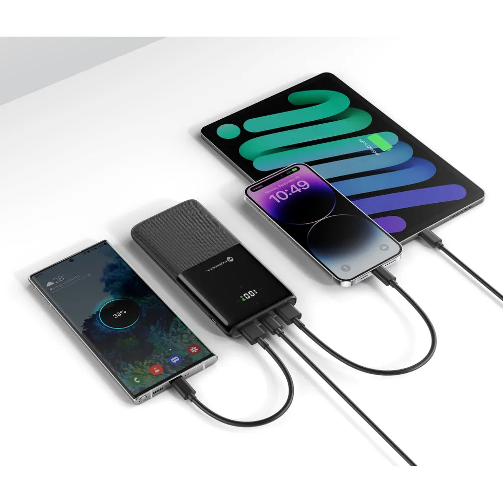 FORCELL Powerbank F-Energy P10k1 PD 20W QC 10000mah črn