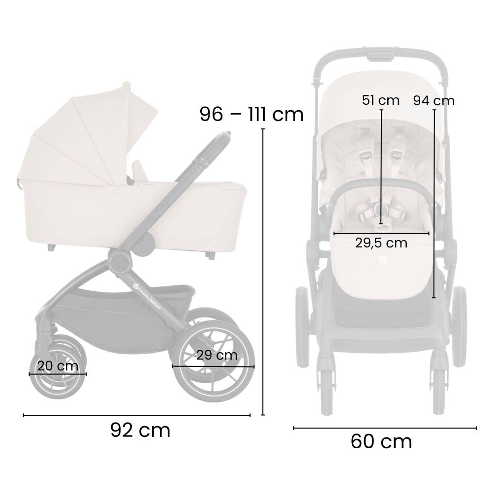 PETITE&MARS Scout kolica 3u1, Cappuccino/Cream B