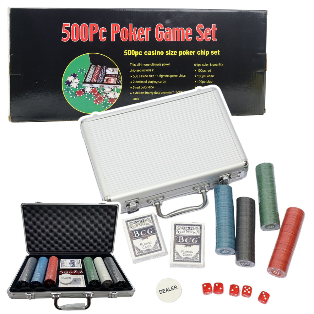 Set za igru Poker u aluminijskoj kutiji - 500 elemenata