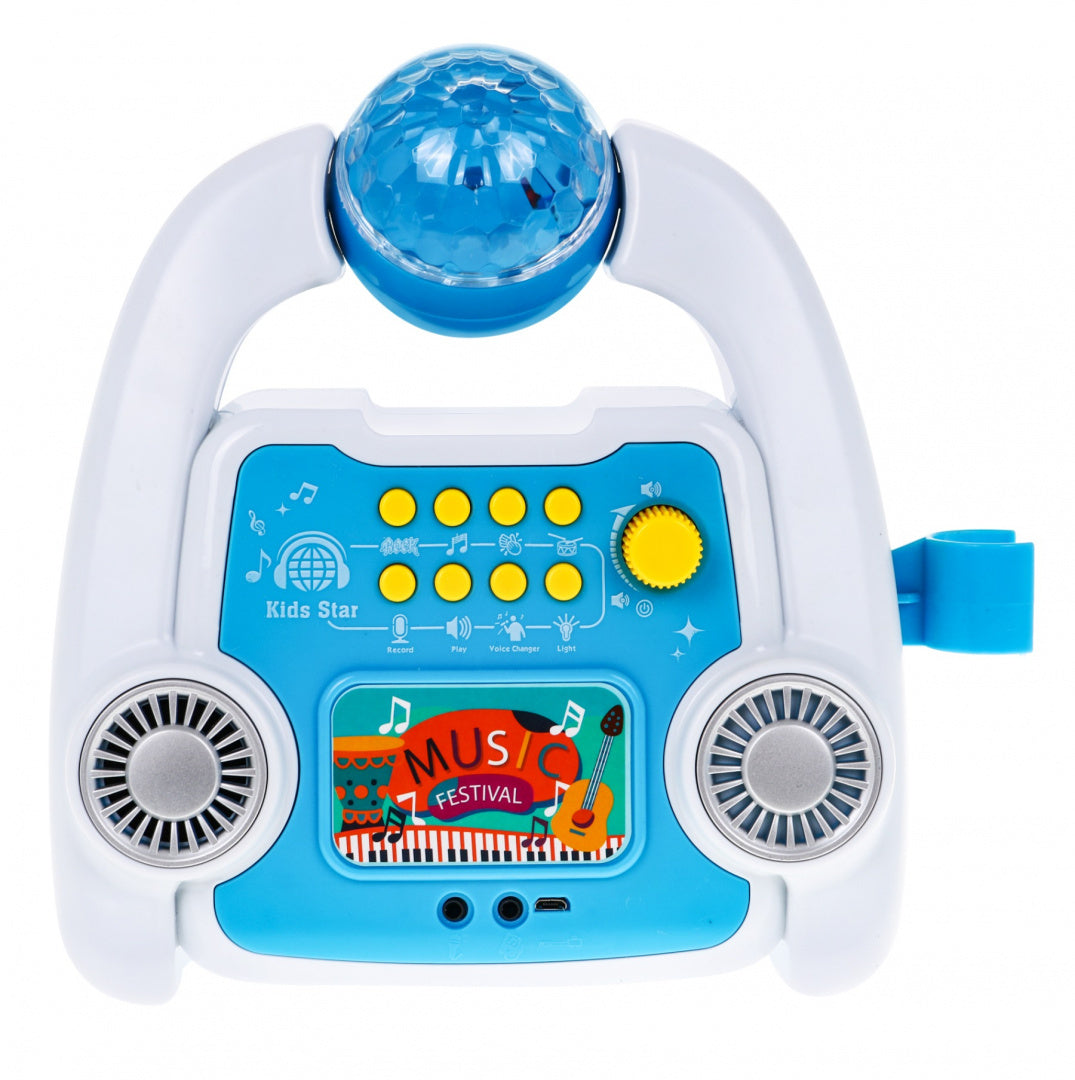 Karaoke Set za djecu s pojačalom i mikrofonom - plavi