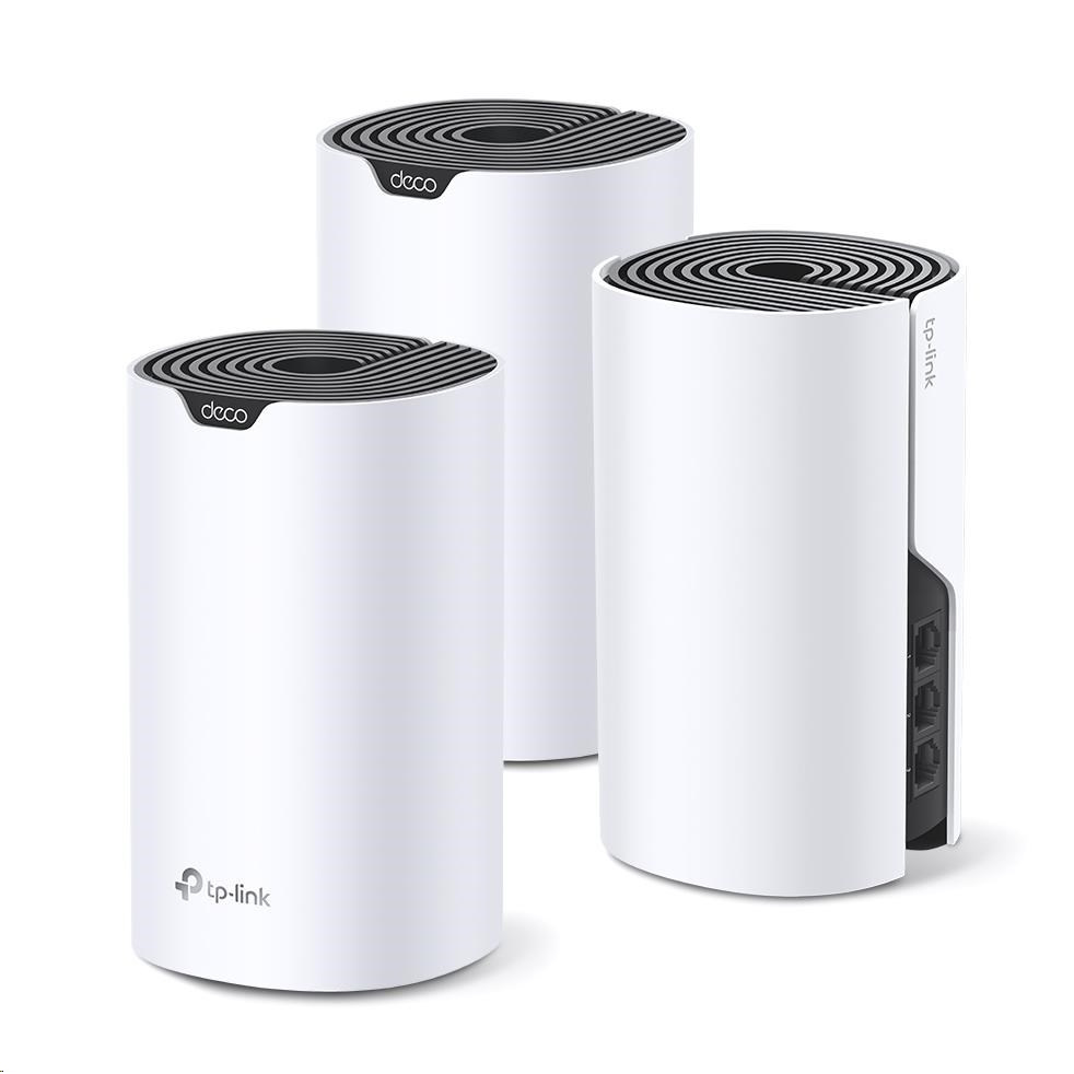 TP-Link Deco S7 (3-pack) Dvofrekvencijski (2,4 GHz / 5 GHz) Wi-Fi 5 (802.11ac) Bijelo, Crno Unutarnji