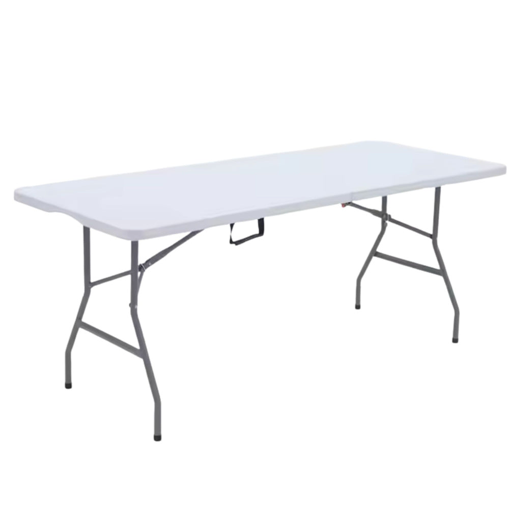 Sklopivi prijenosni stol sa ručkom za nošenje 180 x 74 cm - bijeli
