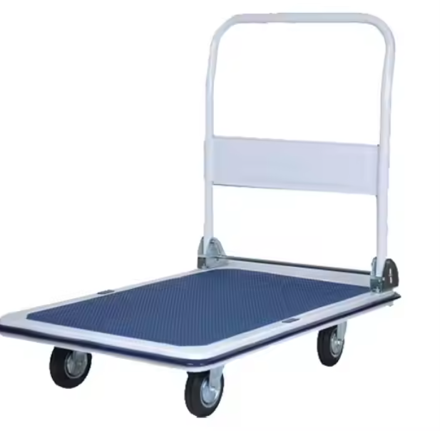 Transportna kolica s platformom nosivosti do 150kg - bijelo/plava