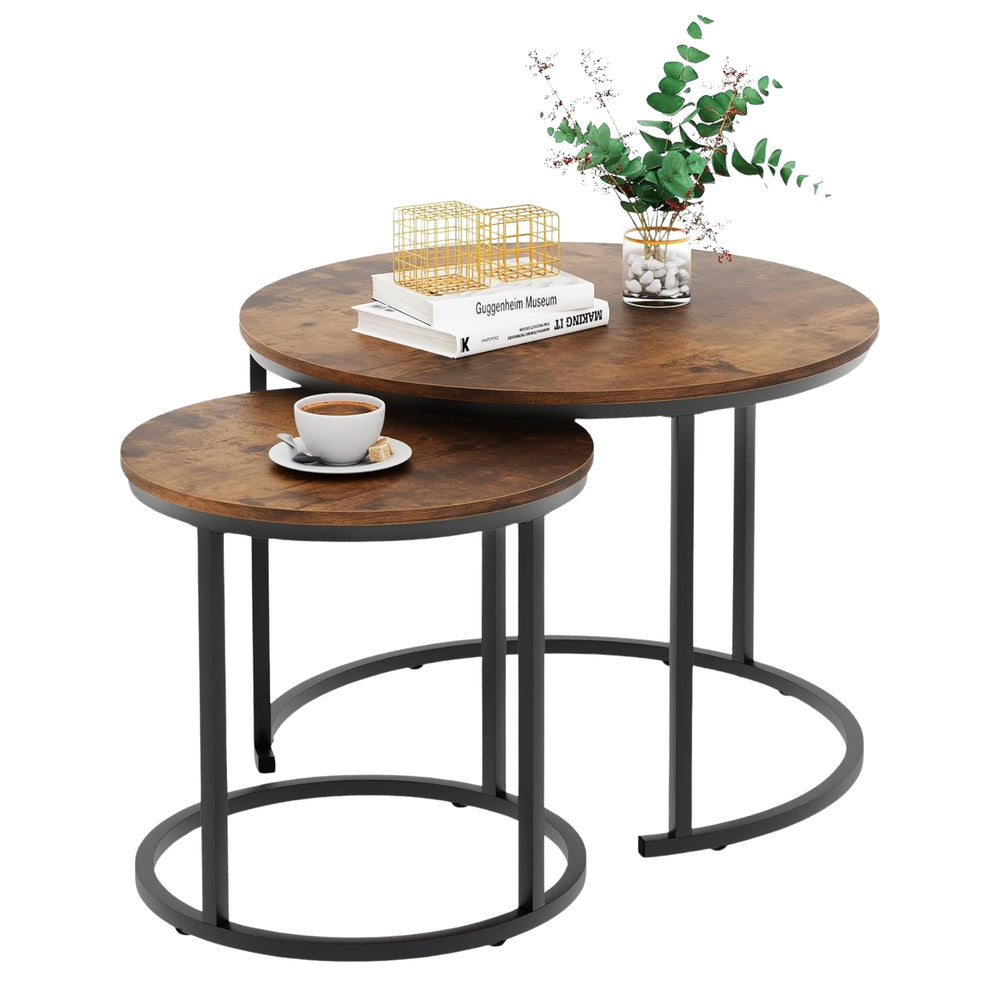 Set stolića za dnevni boravak 2u1 Natural Wood - 70x50cm & 45x44cm