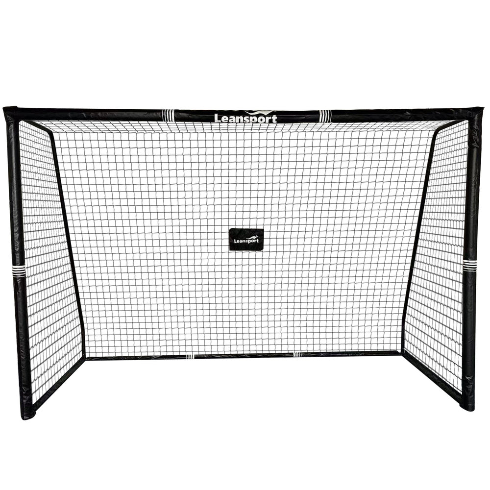 Metalni nogometni gol s mrežom i zaštitom na stupovima 180 × 120 × 60 cm - crni