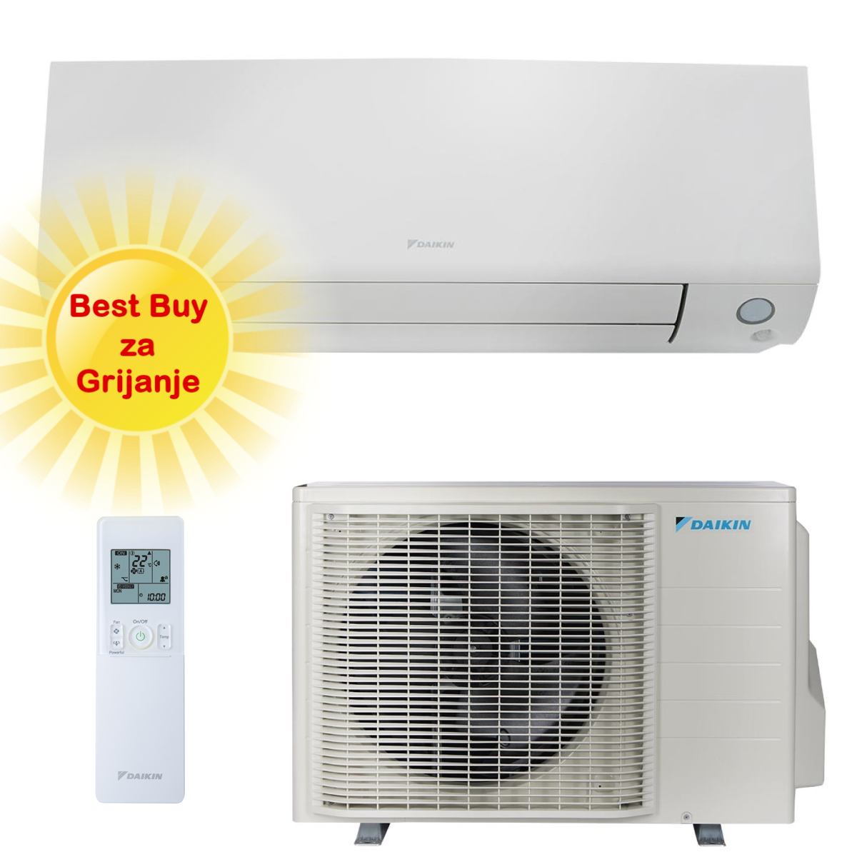 DAIKIN KLIMA UREĐAJ 3,4 kW - FTXM35A/RXM35 - Perfera, za prostor do 35m2, A+++ energetska klasa, R-32