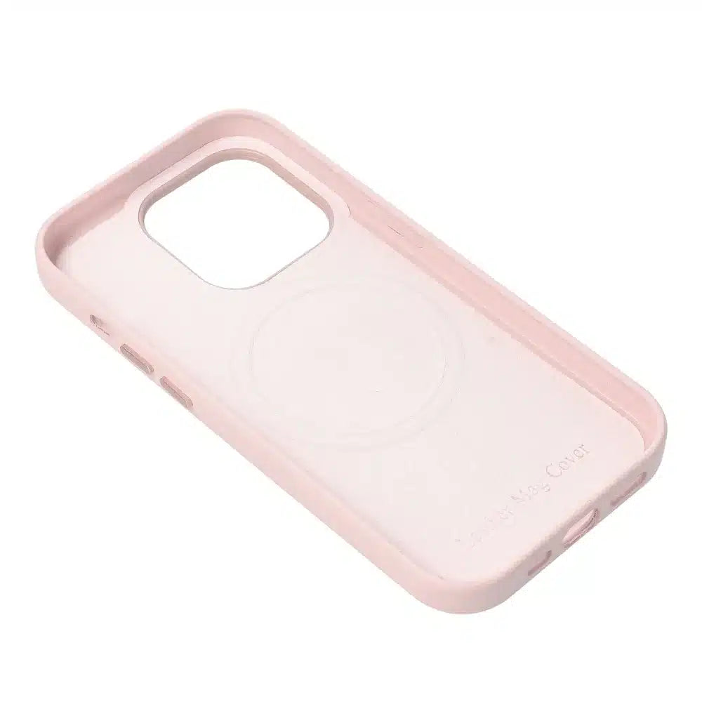 Usnjena maska Mag Cover za iPhone 12 sand pink