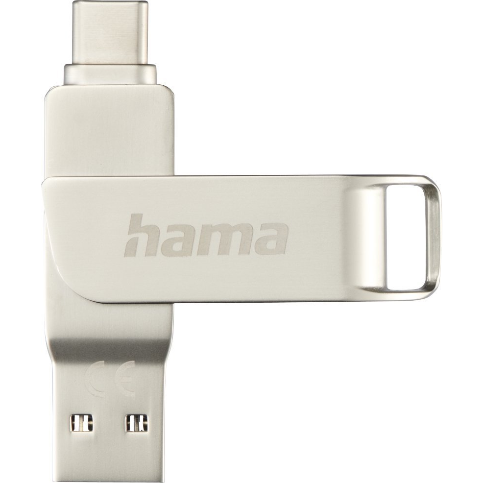 Hama C-Rotate Pro USB izbrisivi memorijski pogon 64 GB USB Type-A / USB Type-C 3.2 Gen 1 (3.1 Gen 1) Srebro