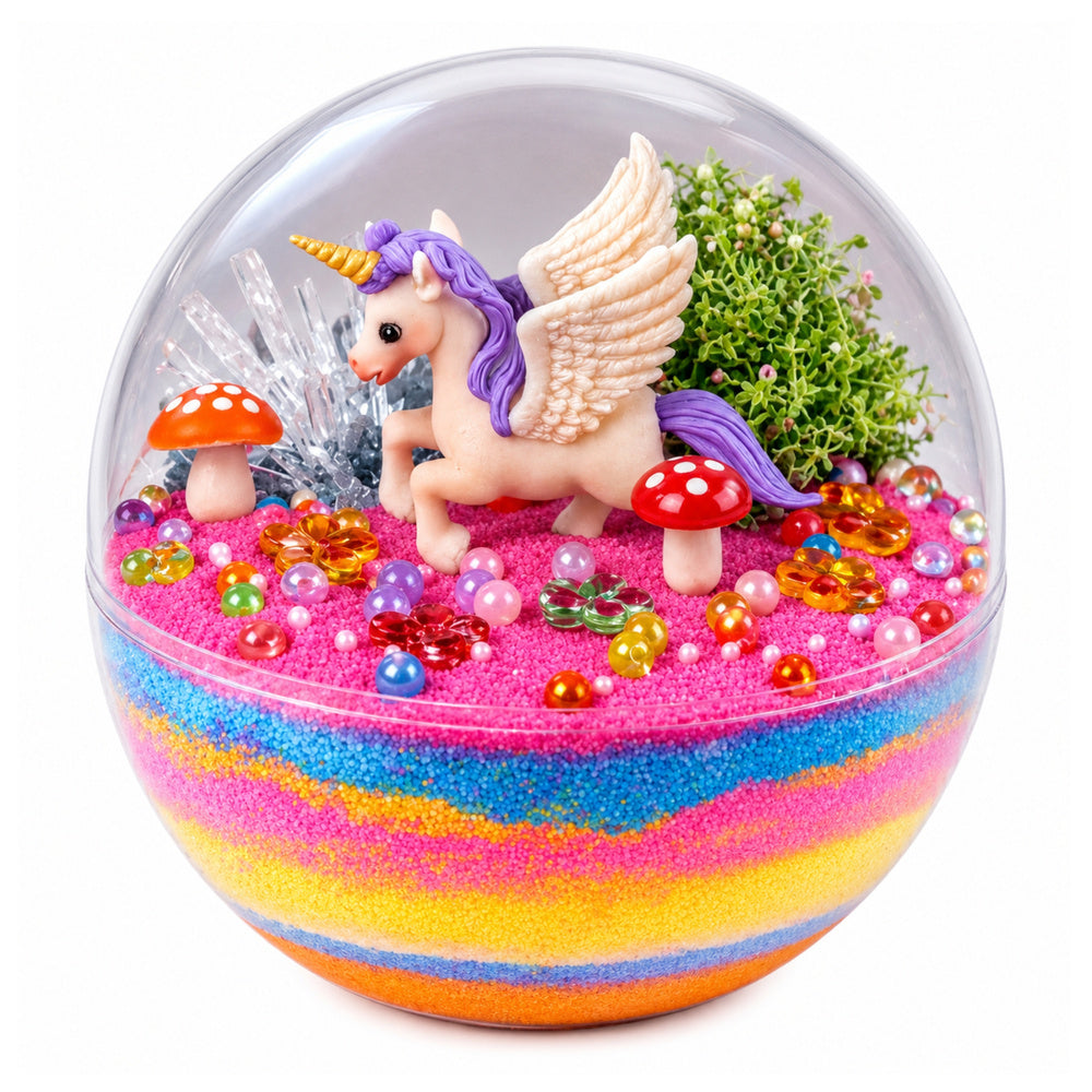 Crystal Growing Experiment Kit Unicorn Terrarium DIY Lights