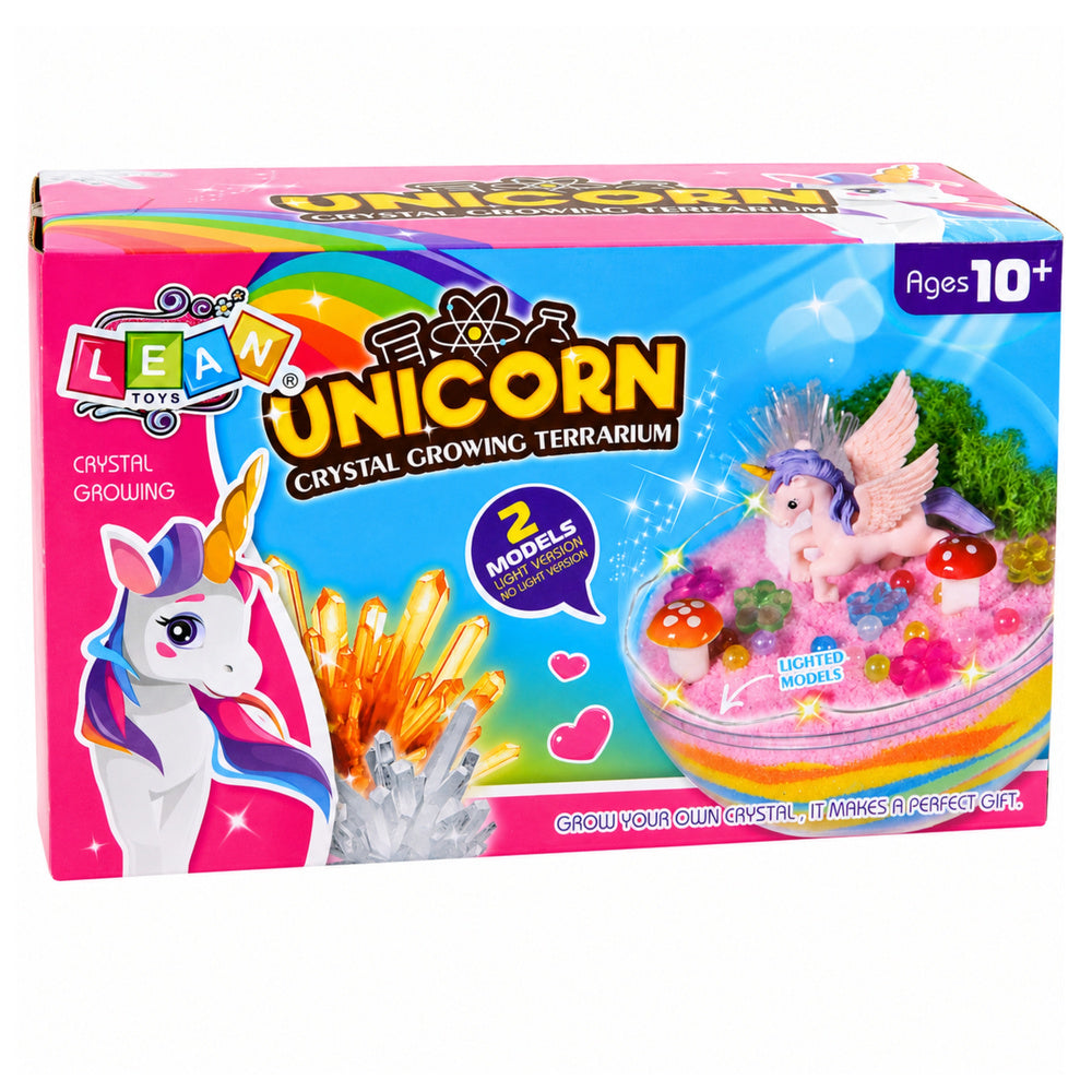 Crystal Growing Experiment Kit Unicorn Terrarium DIY Lights