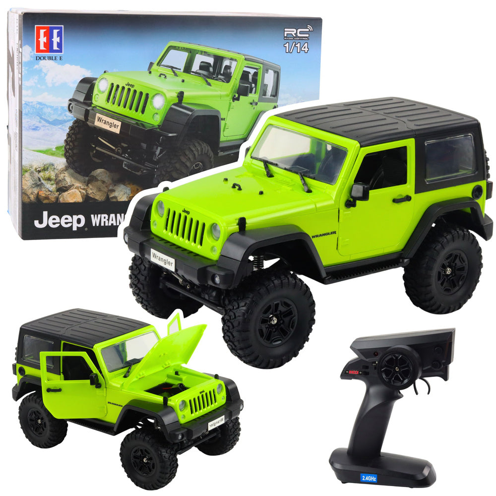 Licencirani auto na daljinsko upravljanje Jeep Wrangler Rock 1:14 - Zeleni