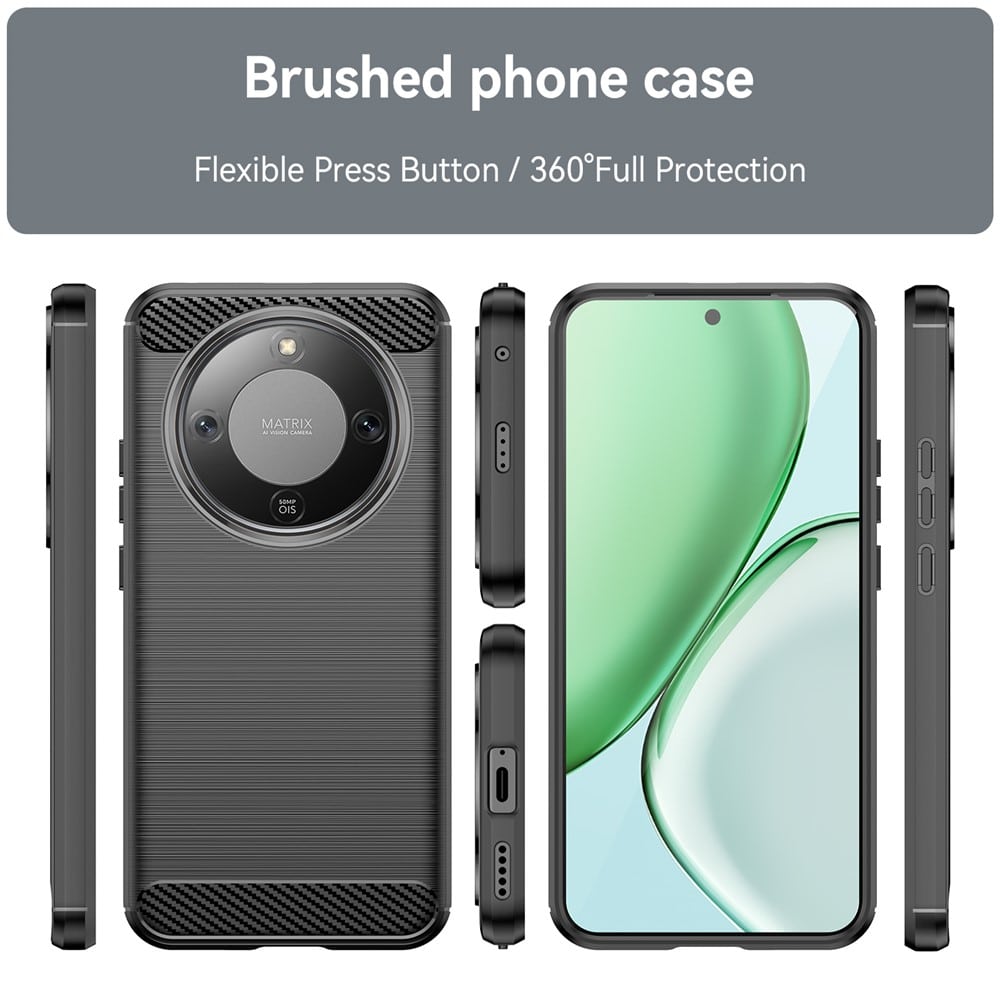 Techsuit Carbon Silicone maska za Honor Magic8 Lite – crna