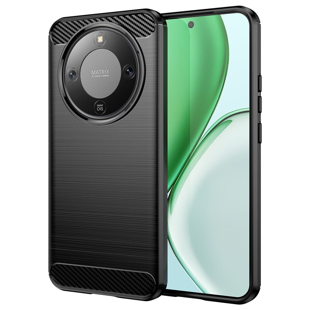 Techsuit Carbon Silicone maska za Honor Magic8 Lite – crna