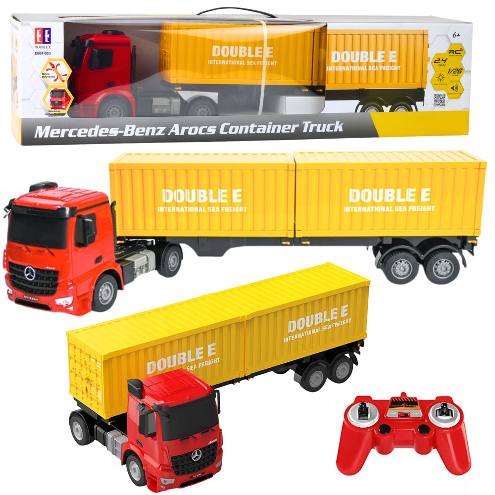 Licencirani kamion na daljinsko upravljanje Mercedes-Benz Arocs 1:26 - crveno/žuti
