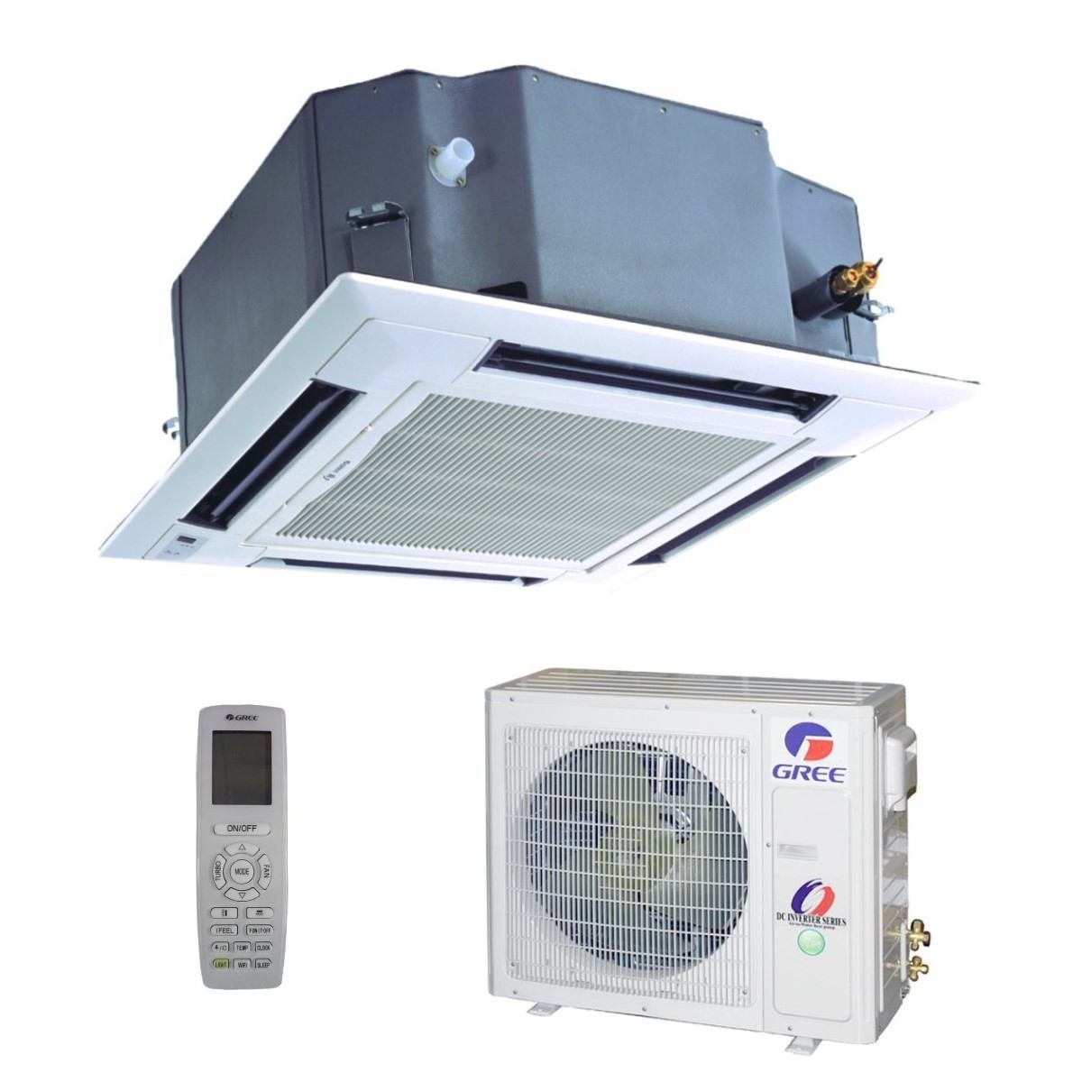 Gree kazetni klima uređaj 3,5kW GUD35T(A-S)/GUD35W(NhA-S), za prostor do 35m2, A+ energetska klasa