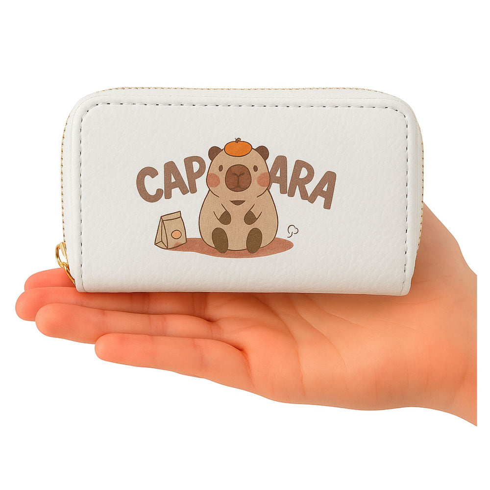 Novčanik s preslatkim motivom kapibare 12.5 x 8.5cm - Bijela