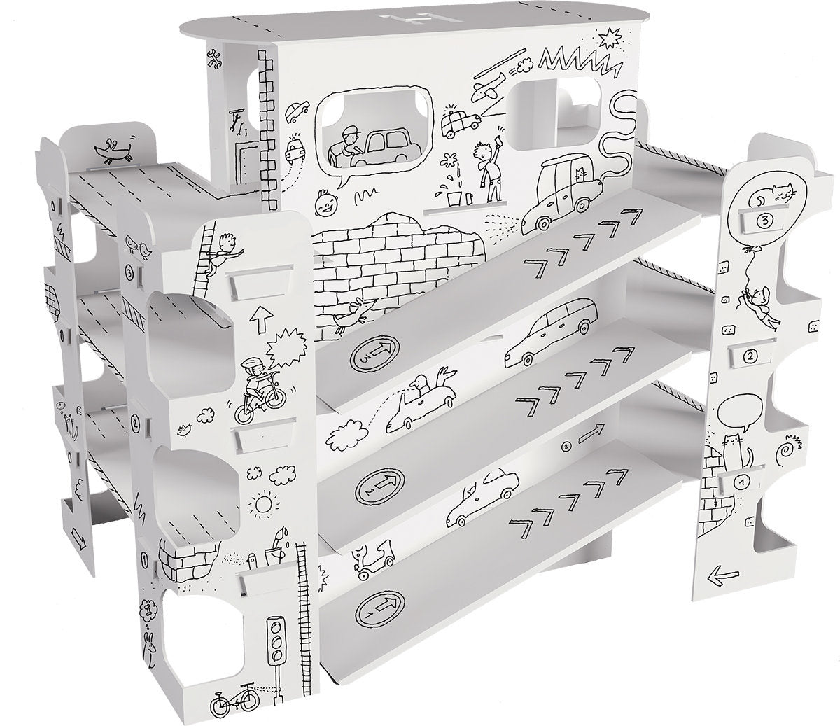 3D XXL Parking coloring book