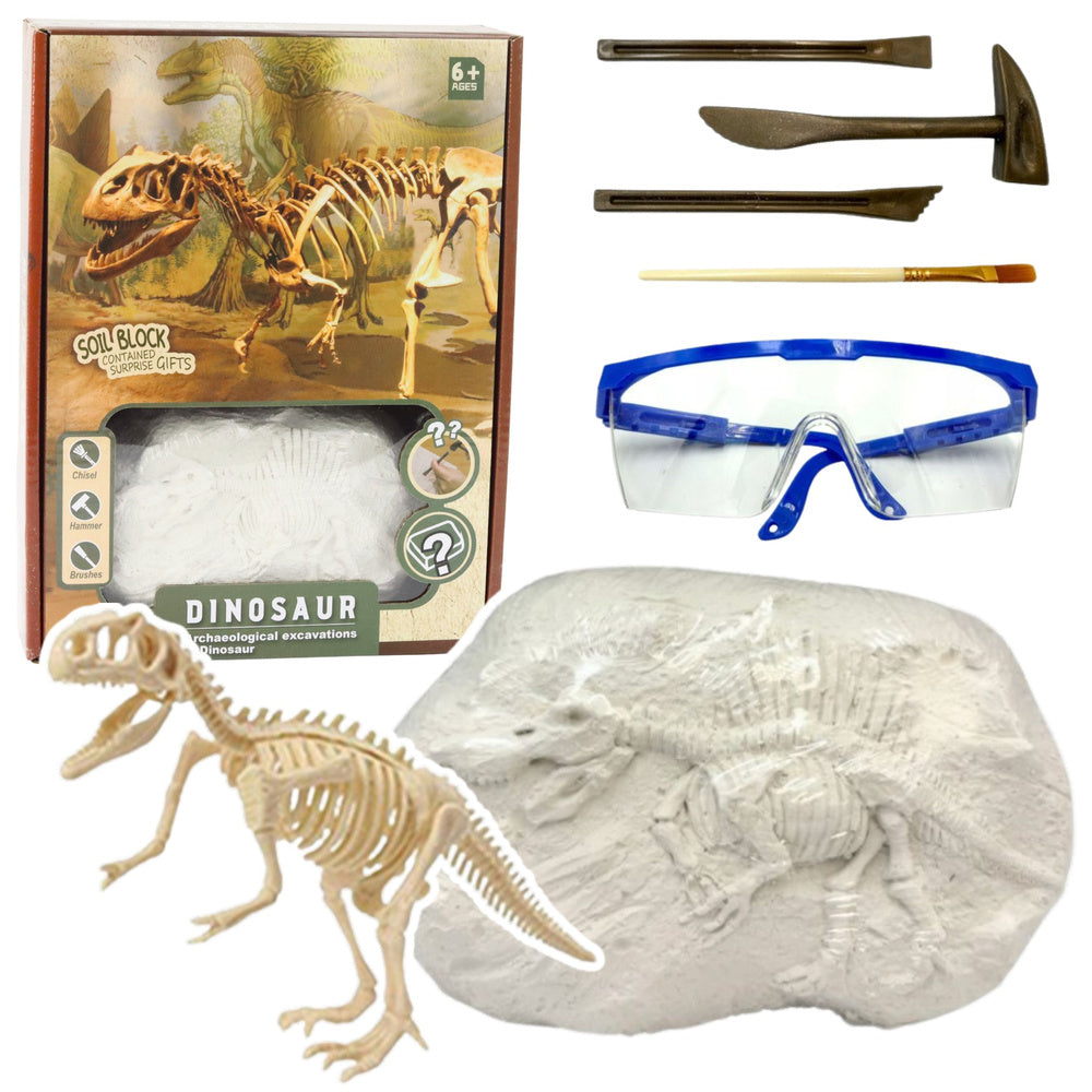 Edukativna i kreativna igračka za male paleontologe - vađenje kostura dinosaura iz gipsa