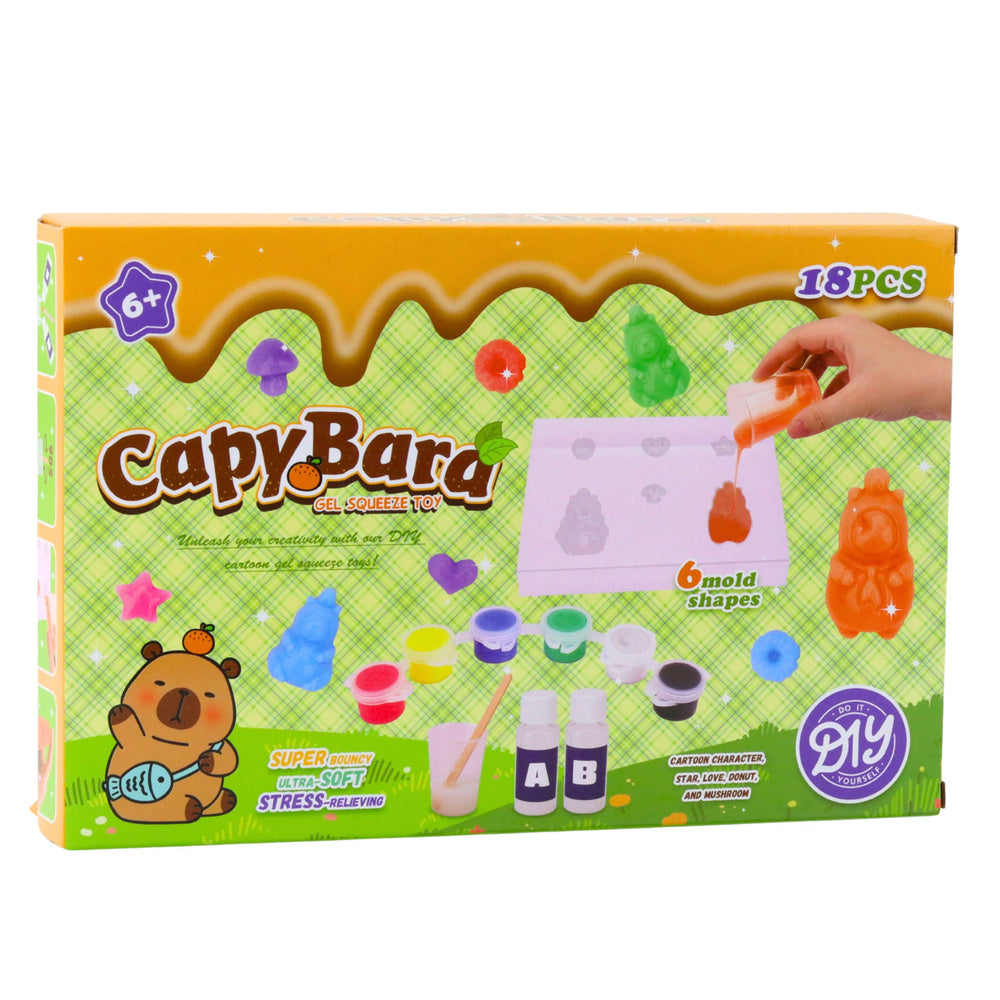 Komplet za izradu igračke za stiskanje gela Capybara - 18 elemenata