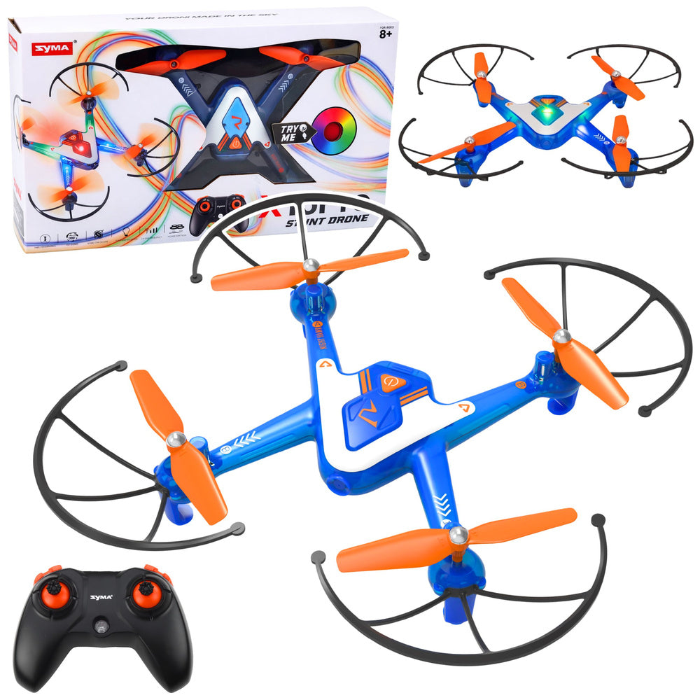 Akrobatski dron na daljinsko upravljanje X15 PRO STUNT - narančasto plavi