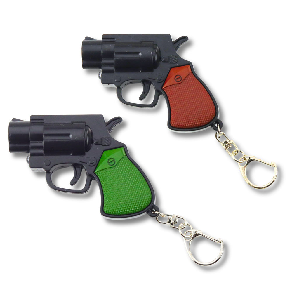 Mini privjesak za ključeve revolver s LED diodama i laseroom 6.5 cm - uzorak šaljemo nasumično