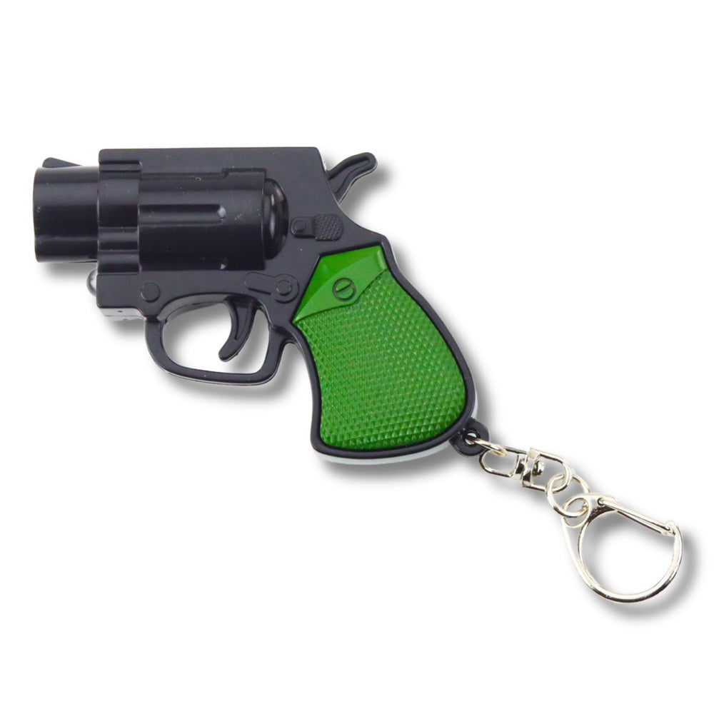 Mini privjesak za ključeve revolver s LED diodama i laseroom 6.5 cm - uzorak šaljemo nasumično