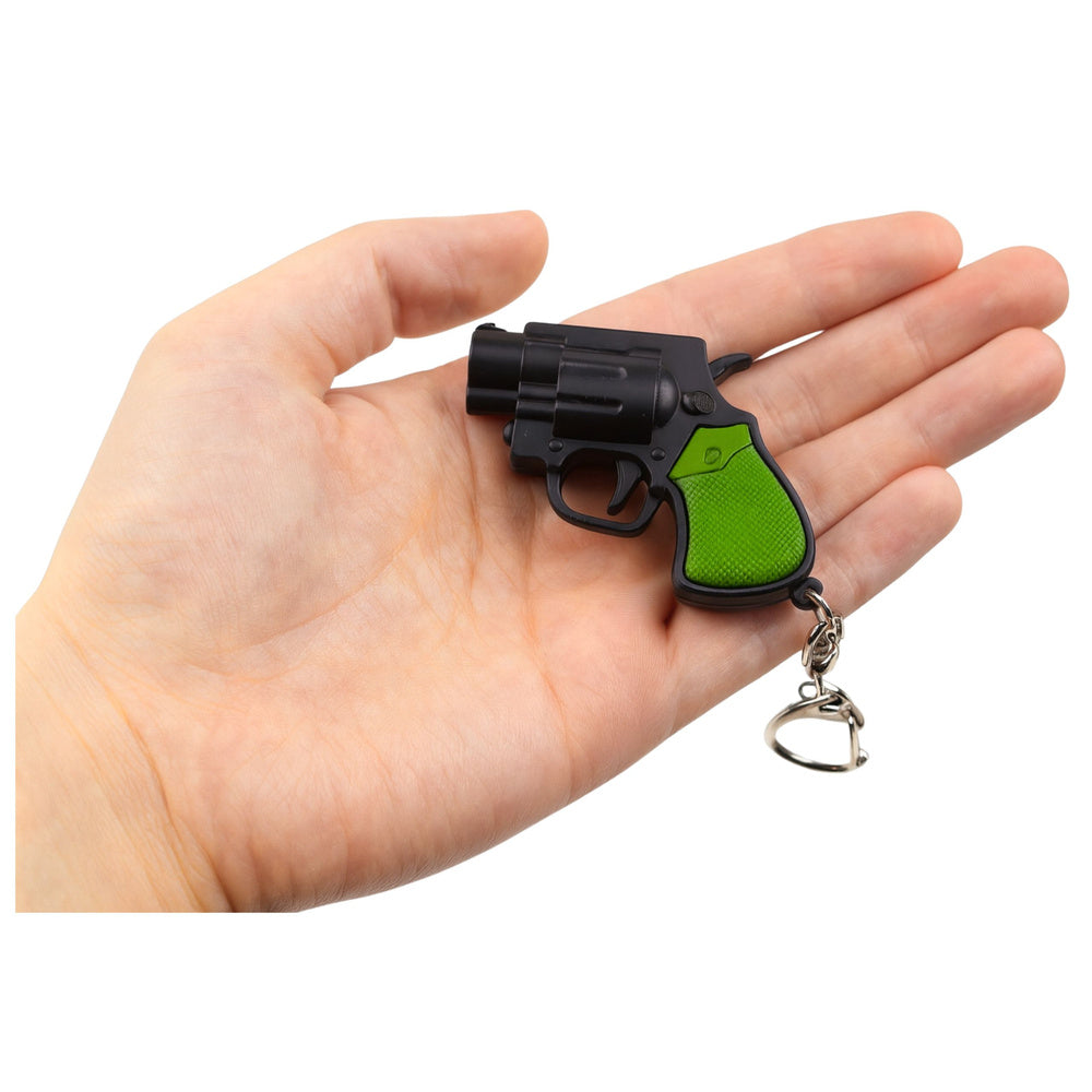 Mini privjesak za ključeve revolver s LED diodama i laseroom 6.5 cm - uzorak šaljemo nasumično