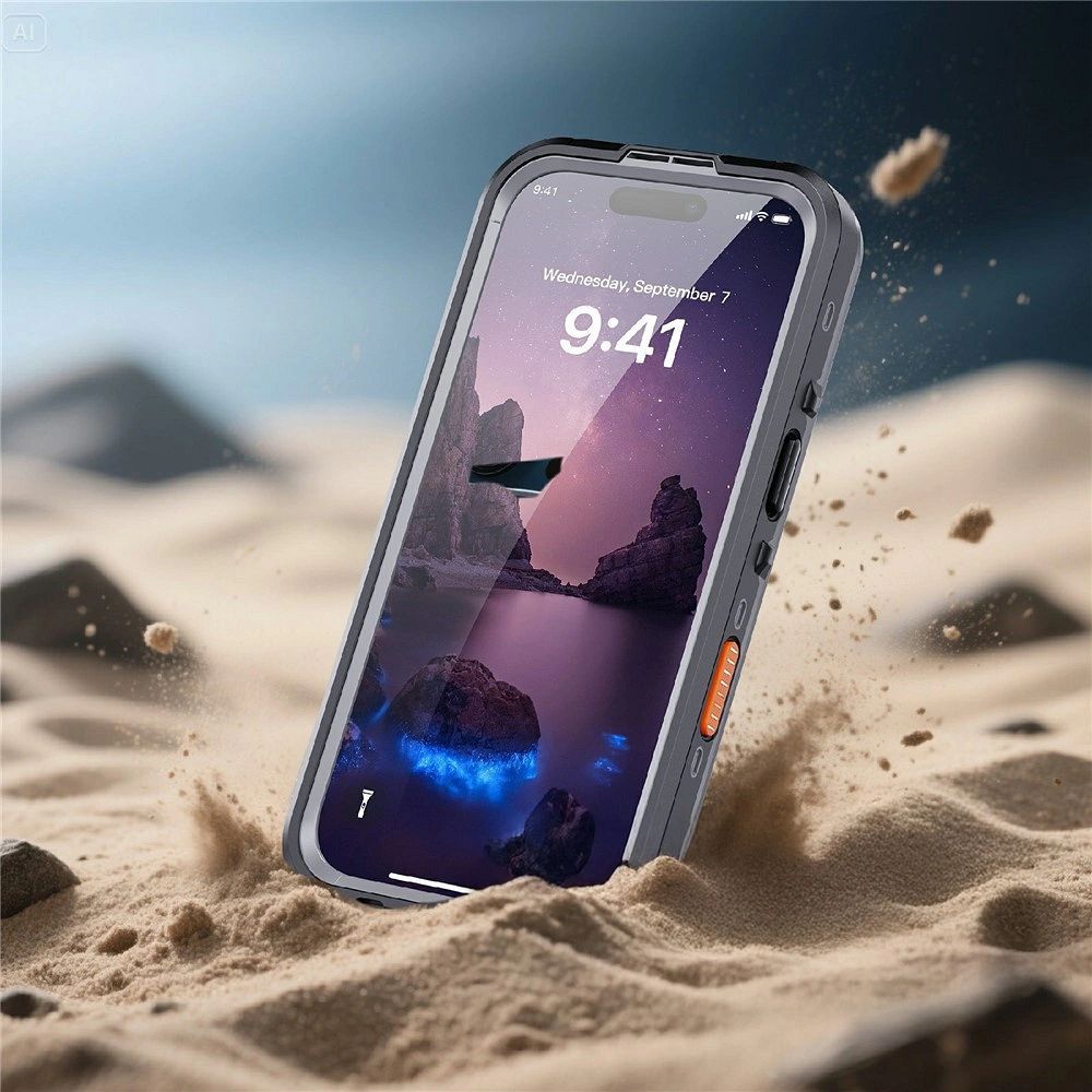Shellbox Dot MagSafe kompatibilna vodootporna maskica za iPhone 17 crna