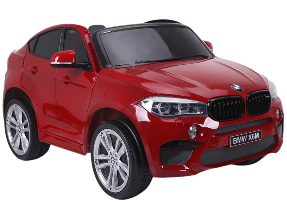 Licencirani auto na akumulator BMW X6M - dvosjed - crveni/lakirani