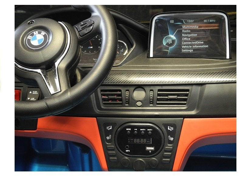 Licencirani auto na akumulator BMW X6M - dvosjed - crveni/lakirani