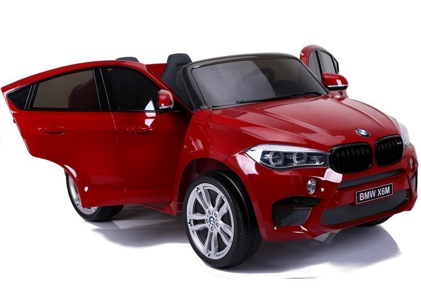 Licencirani auto na akumulator BMW X6M - dvosjed - crveni/lakirani