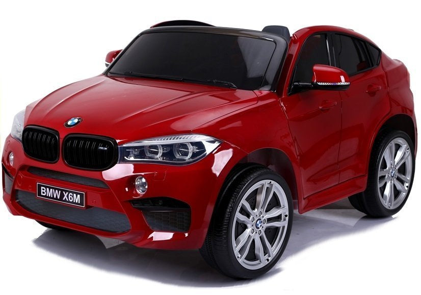 Licencirani auto na akumulator BMW X6M - dvosjed - crveni/lakirani