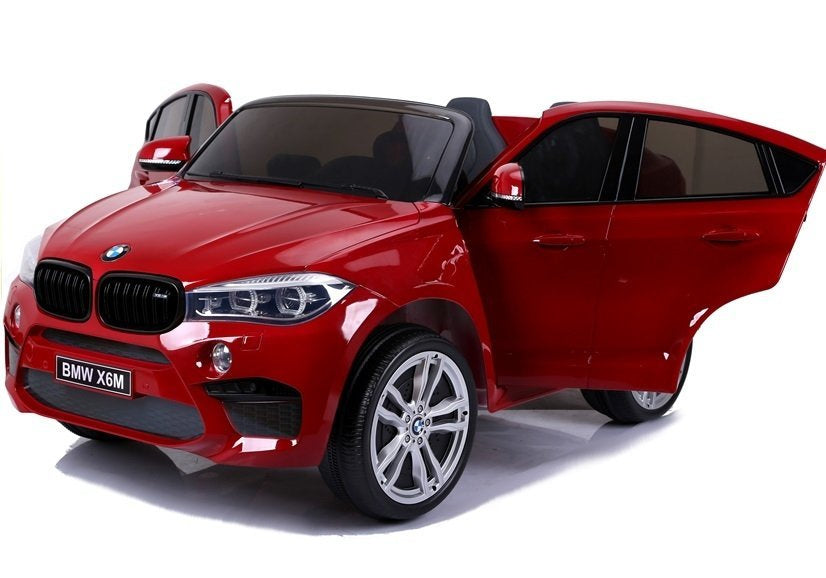 Licencirani auto na akumulator BMW X6M - dvosjed - crveni/lakirani