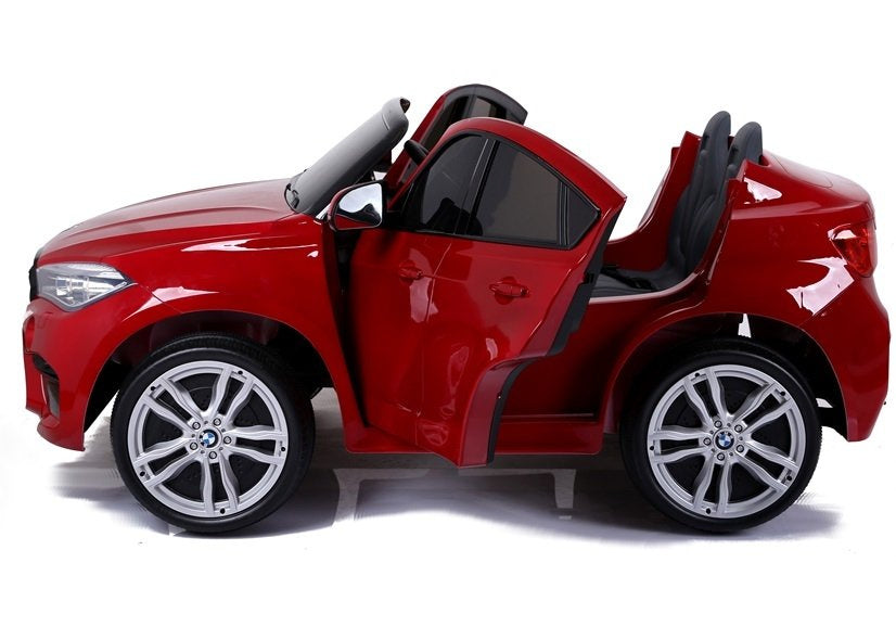 Licencirani auto na akumulator BMW X6M - dvosjed - crveni/lakirani