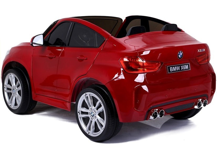 Licencirani auto na akumulator BMW X6M - dvosjed - crveni/lakirani