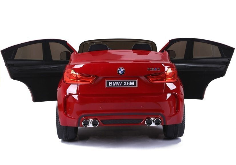 Licencirani auto na akumulator BMW X6M - dvosjed - crveni/lakirani