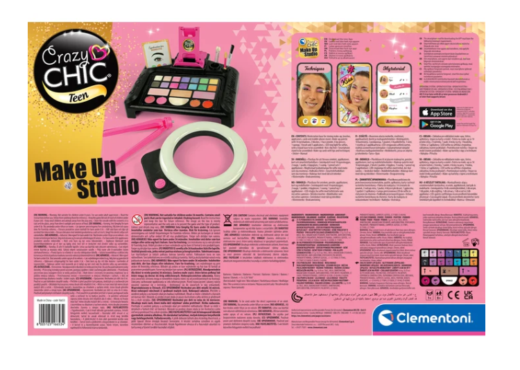 Set za šminkanje Crazy Chic  , držač za telefon za studio šminkanje , Clementoni 16653