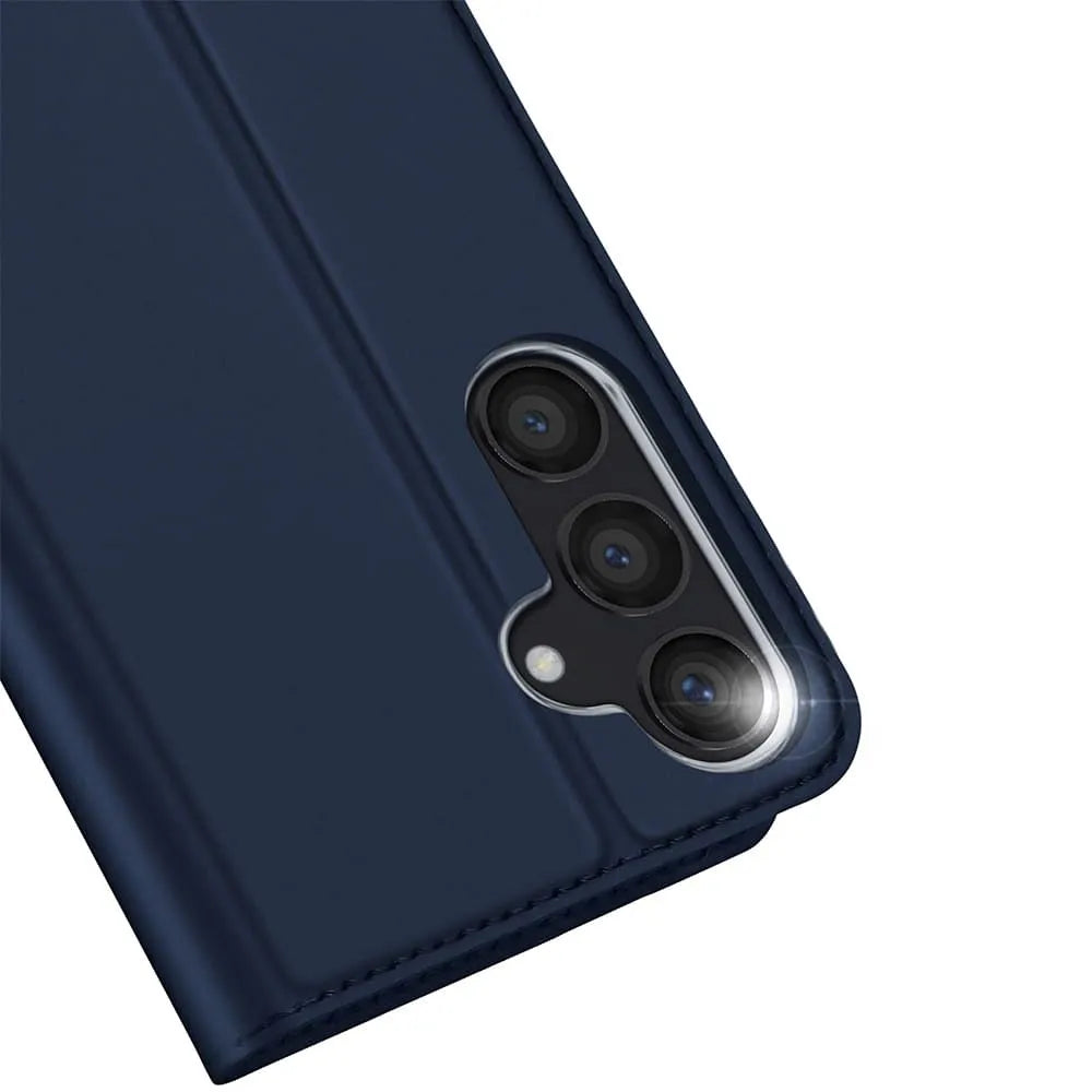 DUX DUCIS Skin Pro – Gladka usnjena torbica za Samsung Galaxy A15 4G/5G modra