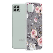 Techsuit Marble Series maska za Samsung Galaxy A22 5G Bloom of Ruth Gray