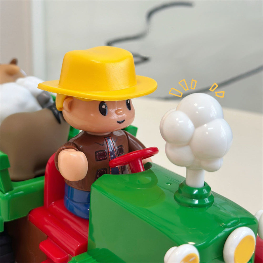 Edukativni traktor sa prikolicom i farmerom sa zvučnim efektima - village