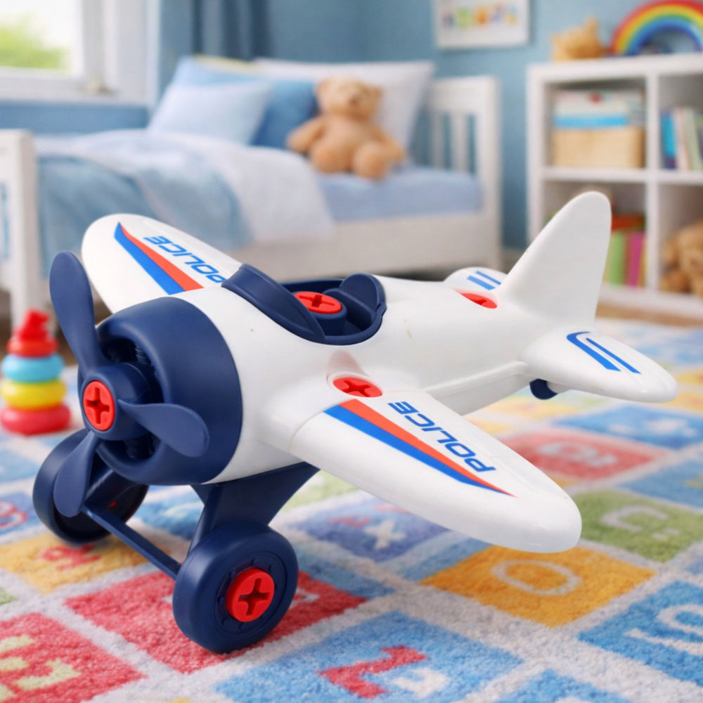 Avion za igru na sklapanje sa odvijačem - bijeli