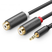 Ugreen 10547 audio kabel 3.5mm 2 x RCA Crno