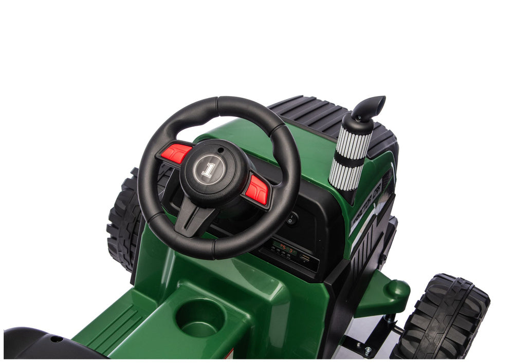 Traktor na akumulator s prikolicom CH9959B - tamno zeleni