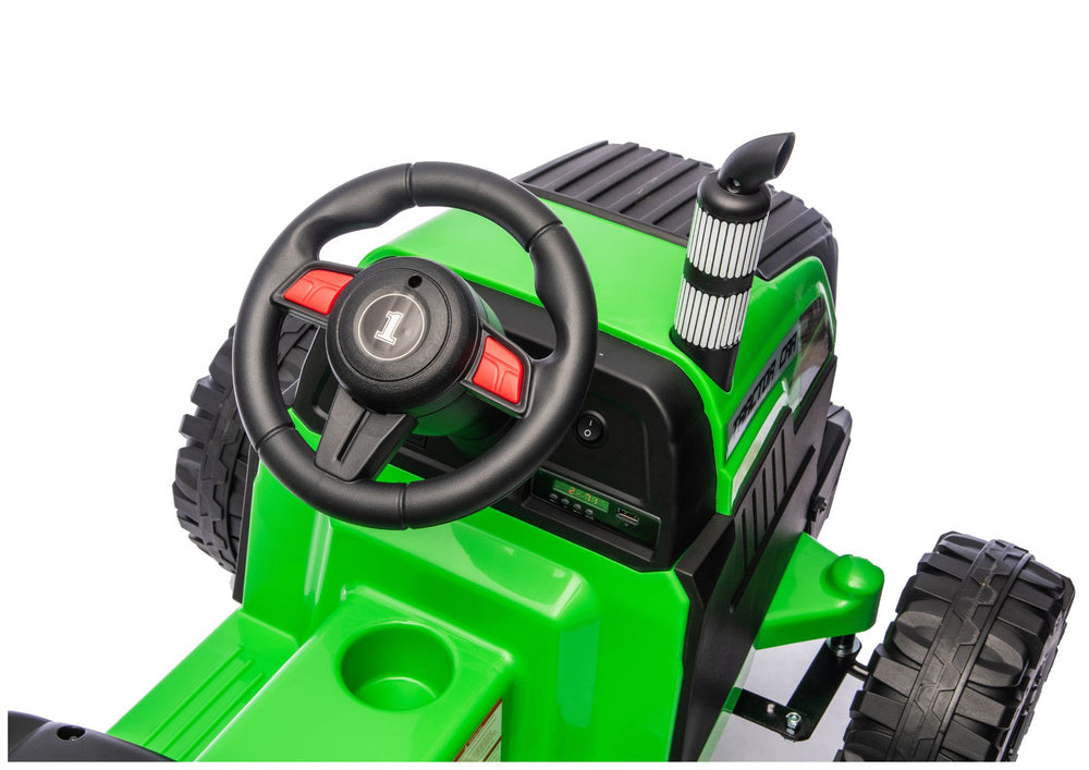 Traktor na akumulator s prikolicom CH9959B - zeleni