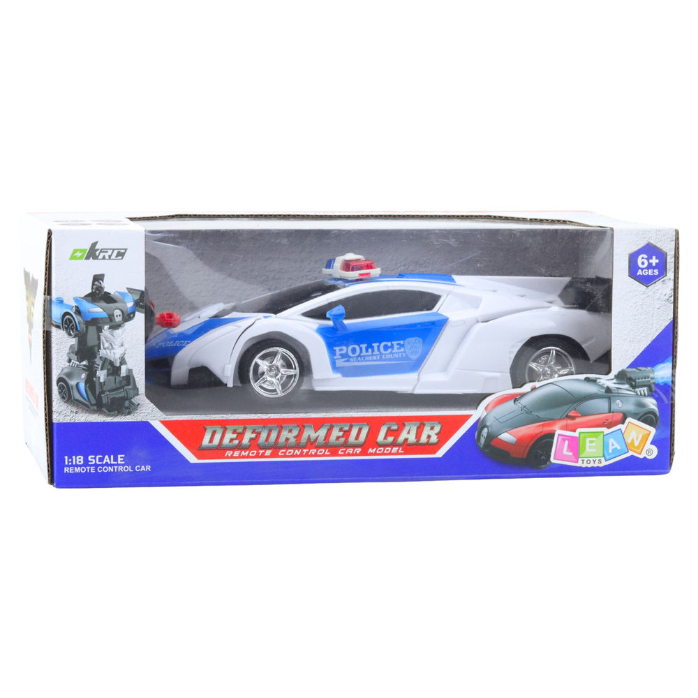 Auto Robot 2in1 Police Remote Controlled Police Car RC 1:18